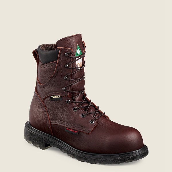 Mens Red Wing Supersole® 2.0 - 8-inch Insulated Waterproof Csa Toe - Safety Boots Burgundy - HZP0497